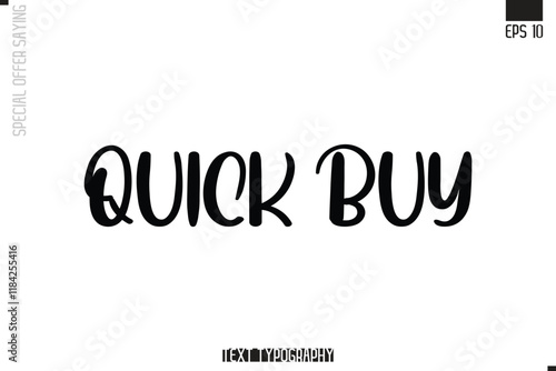 Special Offer Typography Text Script Lettering Design Quick Buy