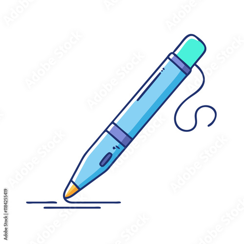 digital pen stylus vector icon, electronics vector illustration - simple illustration of digital pen stylus perfect for logos, and electronics-themed designs.