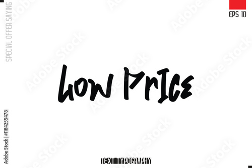 Typography Lettering Special Offer Design For Advertising Low Price