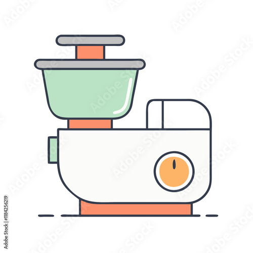 food processor vector icon, electronics vector illustration - simple illustration of food processor perfect for logos, and electronics-themed designs.