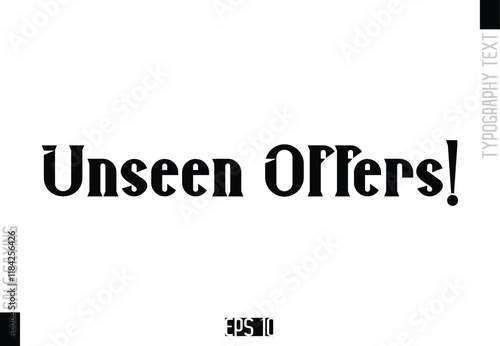 Sale Template Design Banner Typography Text Unseen Offers!