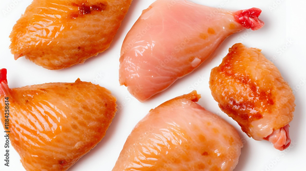 chicken meat isolated on white background