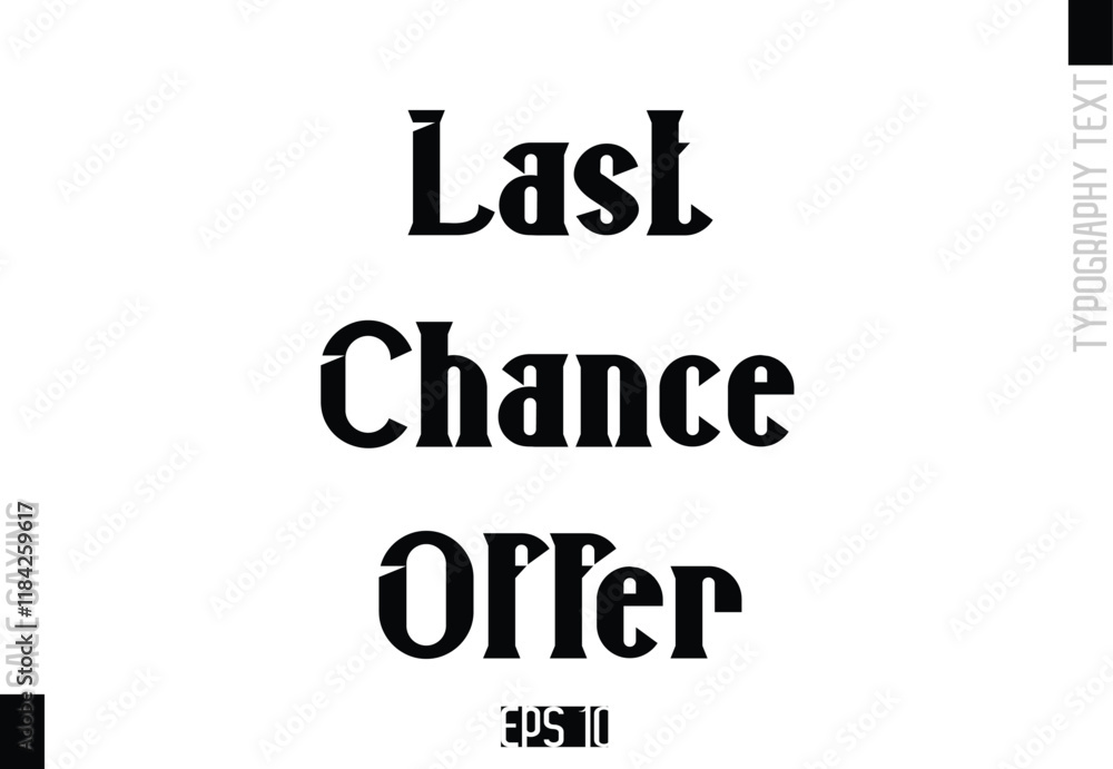 Sale Template Design Banner Typography Text Last Chance Offer Sale Template Design Banner Typography Text Last Chance Offer