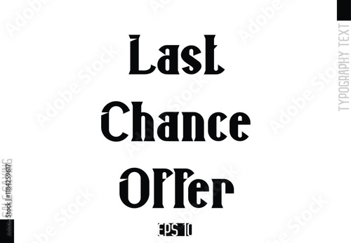 Sale Template Design Banner Typography Text Last Chance Offer