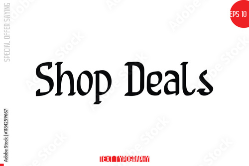 Shop Deals Special Offer Text Banner Design Typography Template