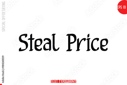 Special Offer Text Banner Design Typography Template Steal Price