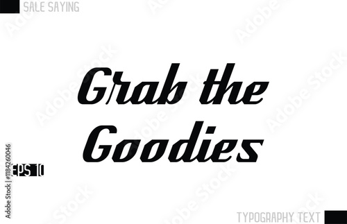 Typography Lettering Sale Design For Advertising Grab the Goodies