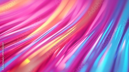 Dynamic Abstract Flowing Neon Lines in Vibrant Gradient Backgrounds