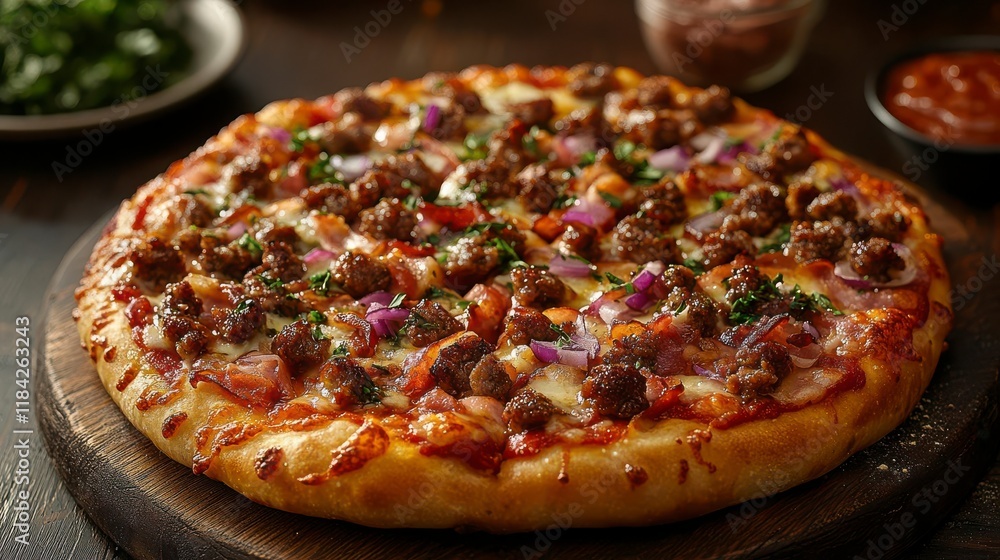 Savory Meat Pizza: A Delicious Indulgence! Savory Meat Pizza: A Delicious Indulgence!