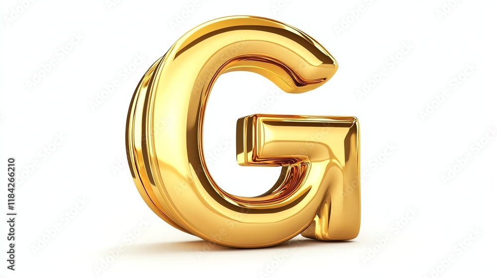 3D golden letter G, isolated on a white background. 3D golden letter G, isolated on a white background.