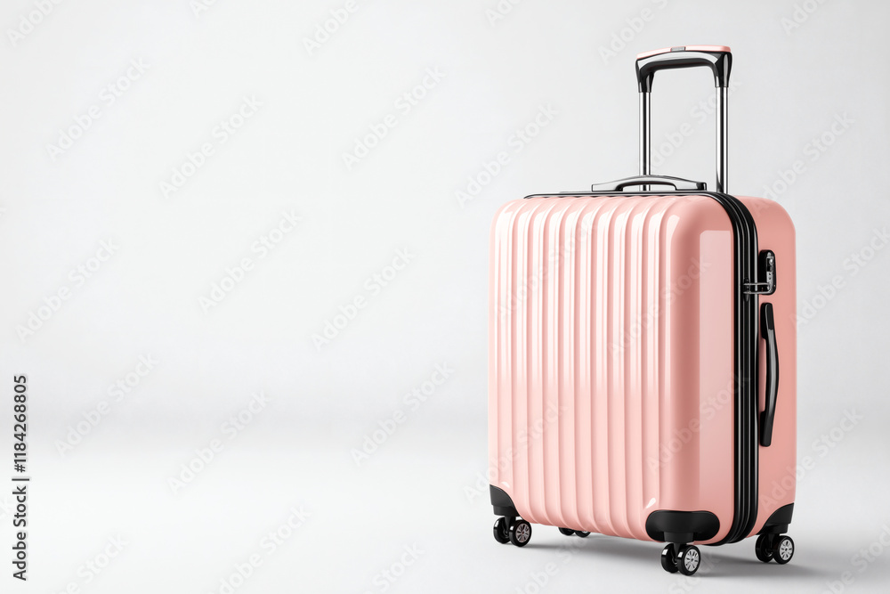 stylish peach colored suitcase with sleek design and smooth wheels, perfect for travel. Its modern look and durable material make it ideal choice for any journey stylish peach colored suitcase with sleek design and smooth wheels, perfect for travel. Its modern look and durable material make it ideal choice for any journey