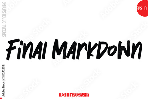  Final Markdown Special Offer Text Banner Design Typography Template 