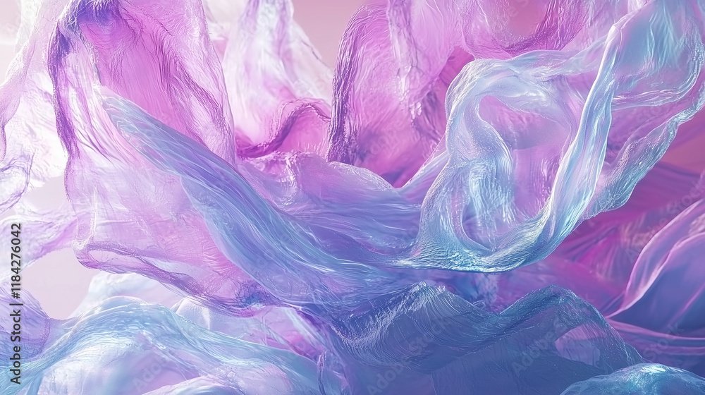 Fototapeta premium Calming Abstract Composition with Flowing Shapes - Generative AI Image
