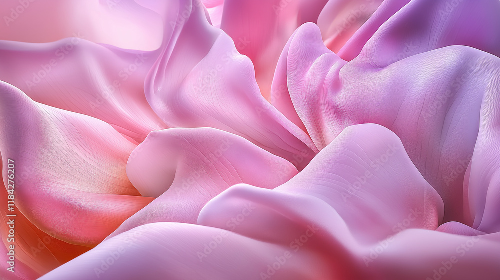 Obraz premium Calming Abstract Composition with Flowing Shapes - Generative AI Image