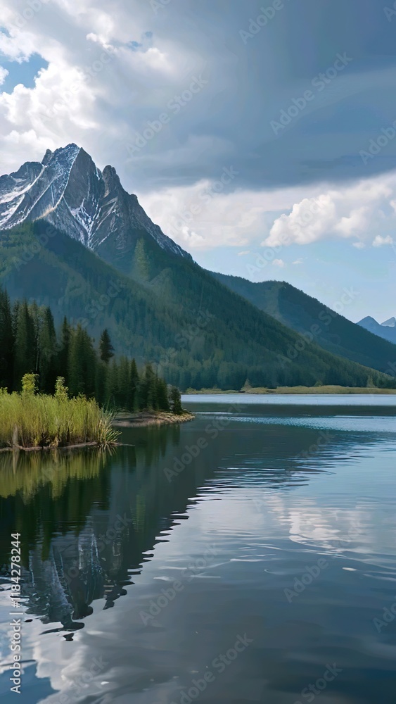 Fototapeta premium lake and mountains