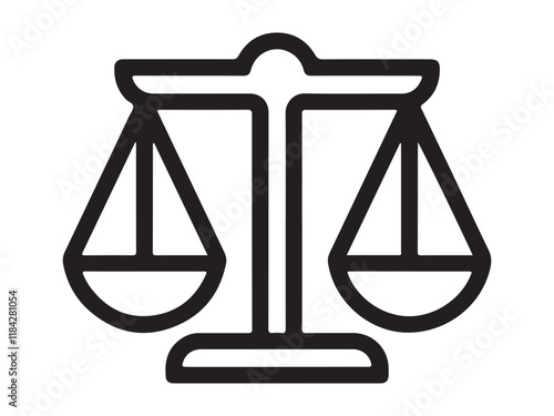 scales of justice vector icon 