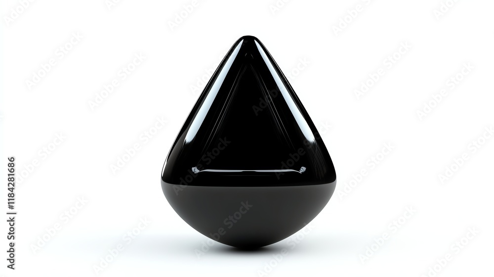 Black geometric shape on a white isolated background. Black geometric shape on a white isolated background.