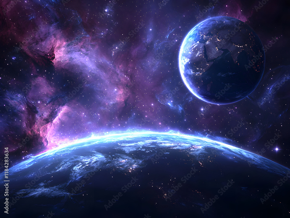 Fototapeta premium earth taken from the universe