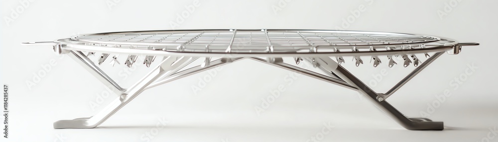 Modern metal structure with innovative design on white isolated background. Modern metal structure with innovative design on white isolated background.