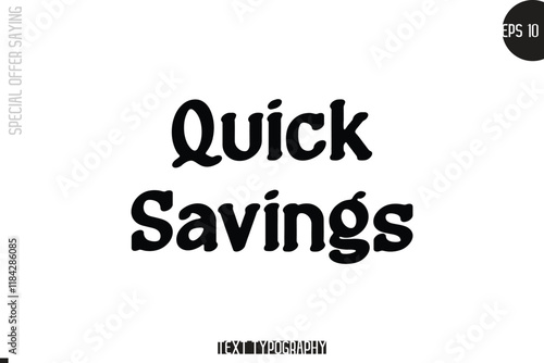 Special Offer Template Design Banner Typography Text Quick Savings