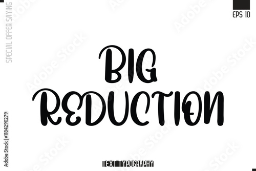 Big Reduction Special Offer Typography Text Script Lettering Design
