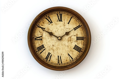 Wallpaper Mural Vintage clock with Roman numerals and weathered face showing time in a rustic setting Torontodigital.ca