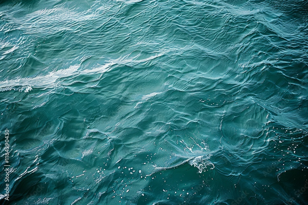 Fototapeta premium Photo of Waves of water of the river and the sea. Background texture for backdrops or mapping