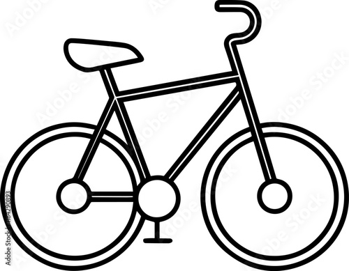 Bicycle Line Art Vector Illustration 