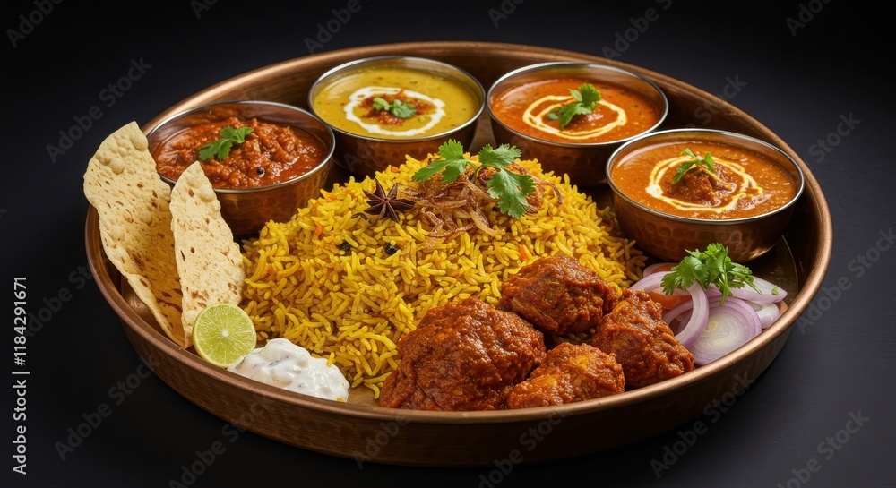 A dish highlighting the diverse spices of Indian cuisine. A dish highlighting the diverse spices of Indian cuisine.