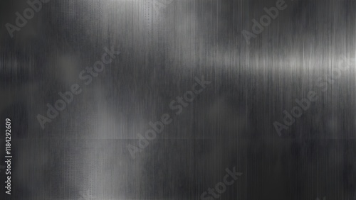 Brushed polished silver metal texture with reflexion background Generative AI