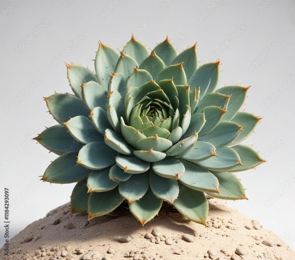 Desert succulent isolated on white background, flora, succulents Desert succulent isolated on white background, flora, succulents