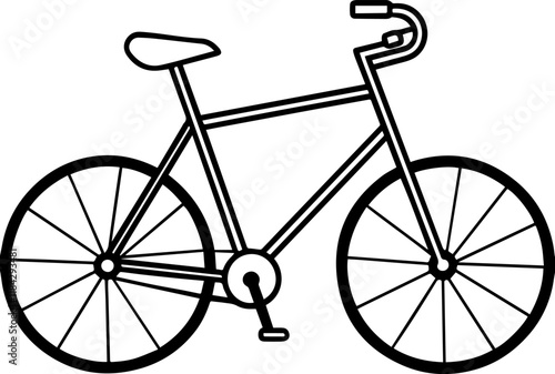 Bicycle Line Art Vector Illustration 