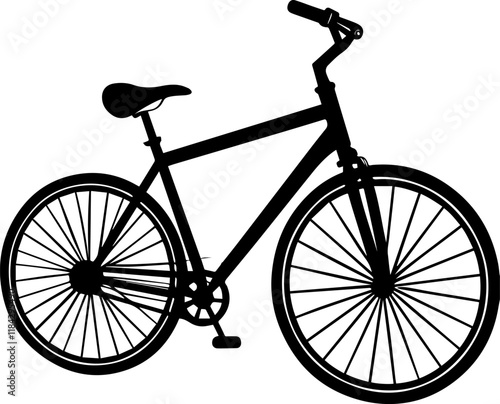 Bicycle silhouette vector illustration 