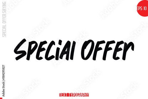 Special Offer Text Banner Design Typography Template
