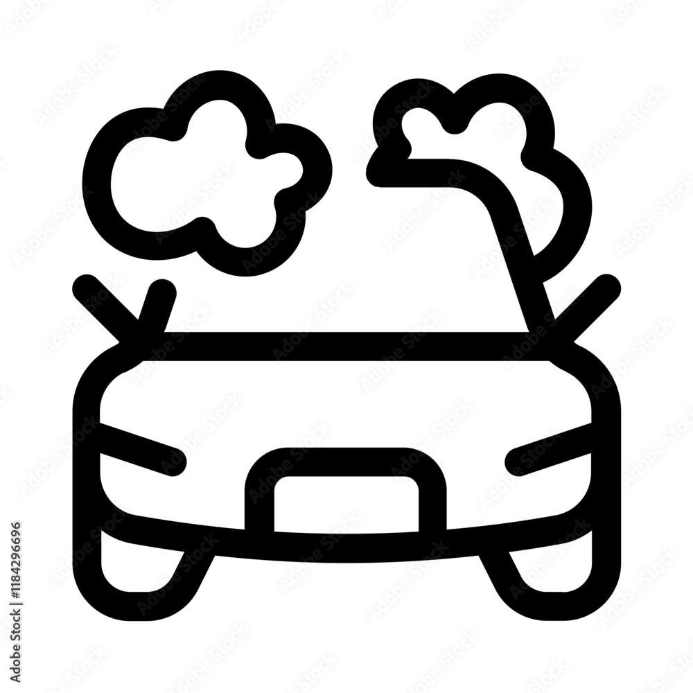 dust car icon with line style, perfect for user interface projects dust car icon with line style, perfect for user interface projects