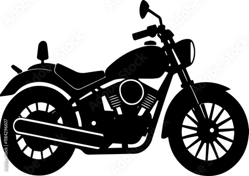 motorcycle silhouette vector illustration  