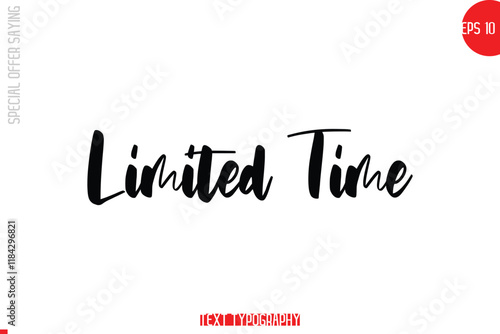 Limited Time Special Offer Text Banner Design Typography Template