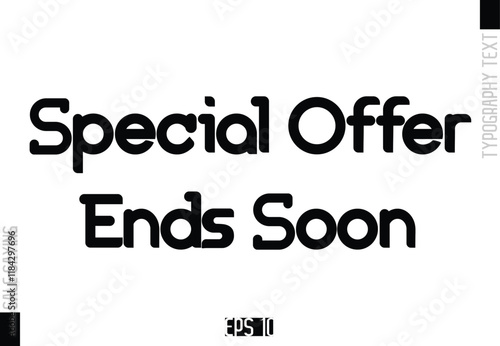 Sale Template Design Banner Typography Text Special Offer Ends Soon