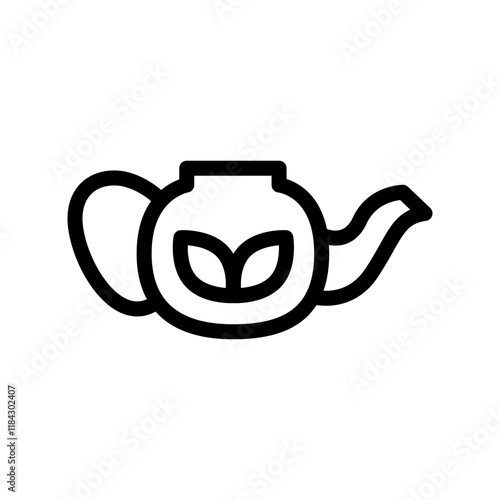 Tea pot icon design template