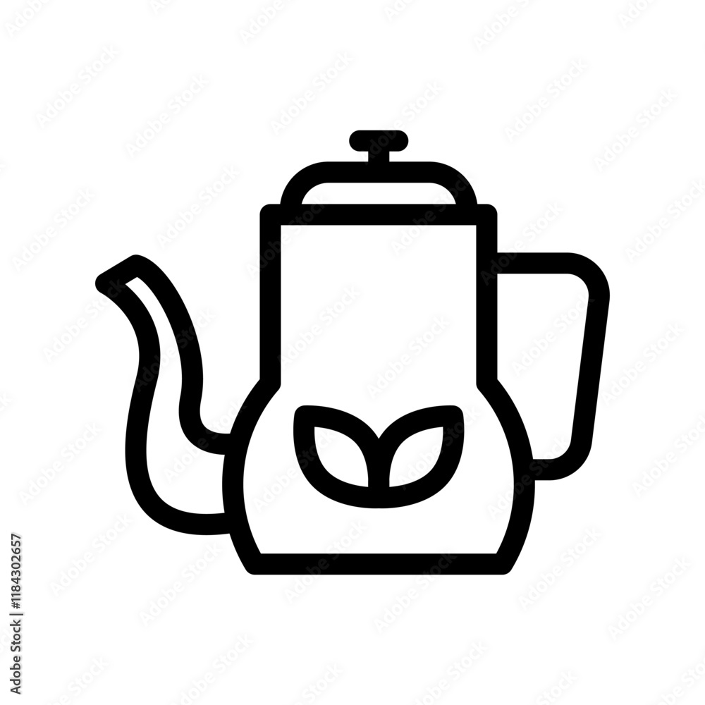 Obraz premium Tea pot icon design template