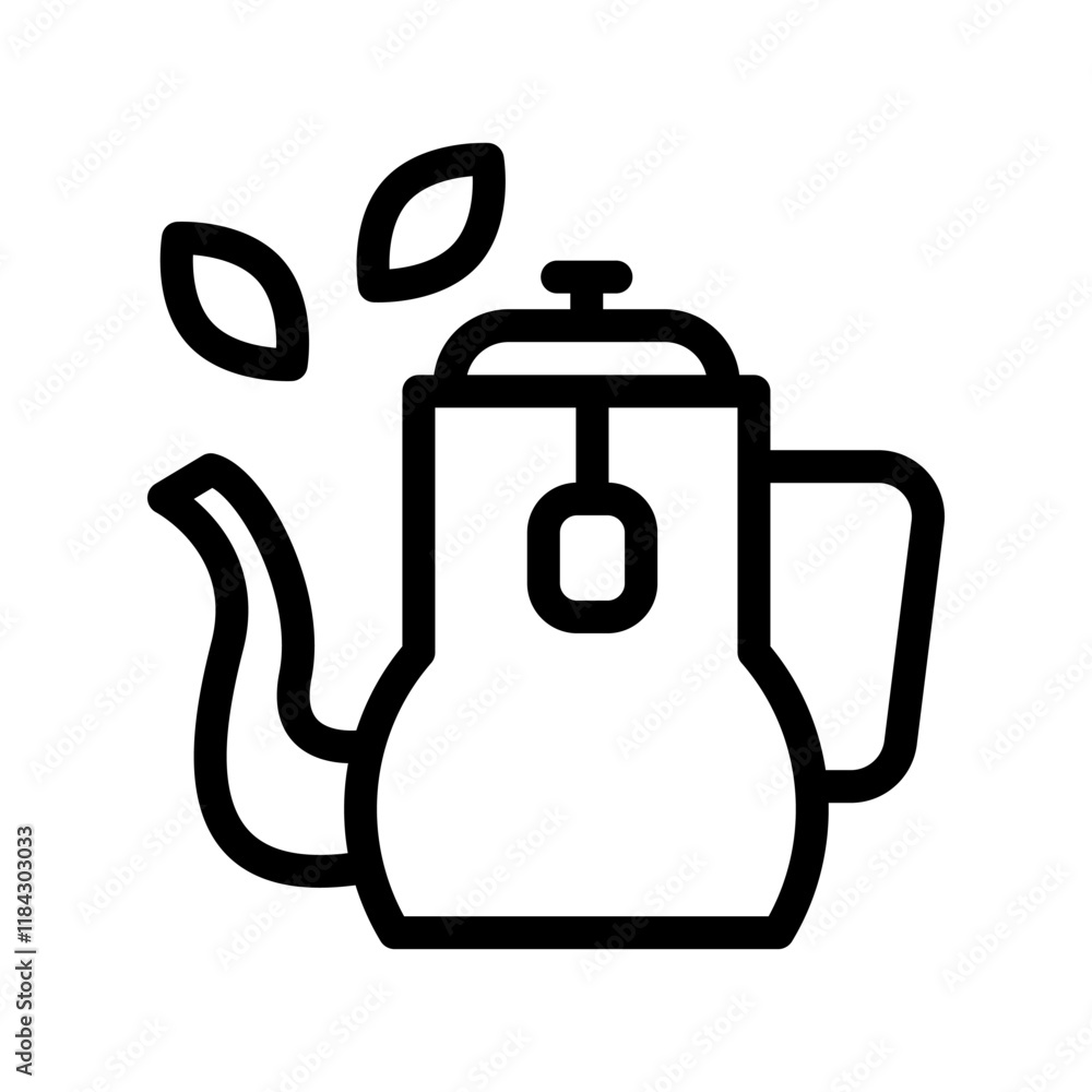 Obraz premium Tea pot icon design template