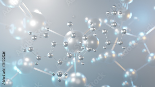 Tableau sur toile ondansetron molecular structure, 3d model molecule, 5-ht3 receptor antagonists,