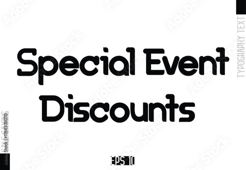 Sale Template Design Banner Typography Text  Special Event Discounts