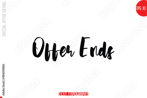 Offer Ends Special Offer Text Banner Design Typography Template