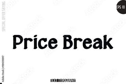 Special Offer Template Design Banner Typography Text Price Break 