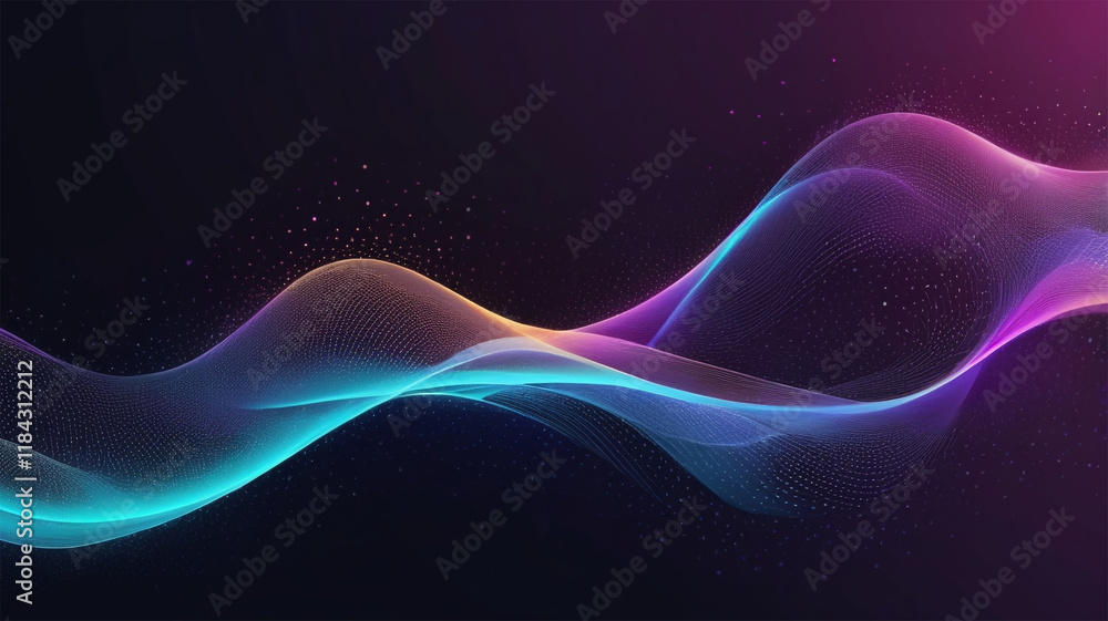 Abstract Waving Particle Technology Colorful equalizer wave Background Design Abstract wave moving dots flow particles hitech and big data background design for brochures Abstract Waving Particle Technology Colorful equalizer wave Background Design Abstract wave moving dots flow particles hitech and big data background design for brochures