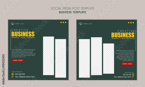 Social Media Template, simple minimalist design