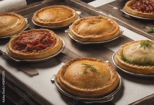 Savory Individual Pies A Rustic Display of Culinary Delights