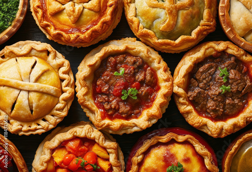 Savory Mini Pies A Rustic Delight of Flaky Crusts and Hearty Fillings