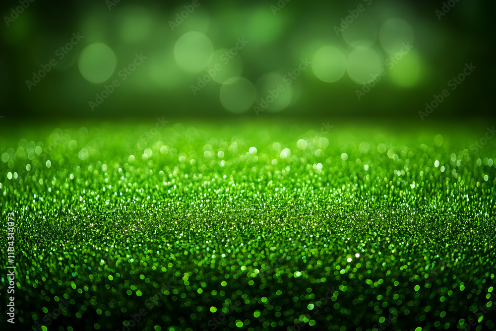 Naklejka premium Green Glitter Abstract Background Image